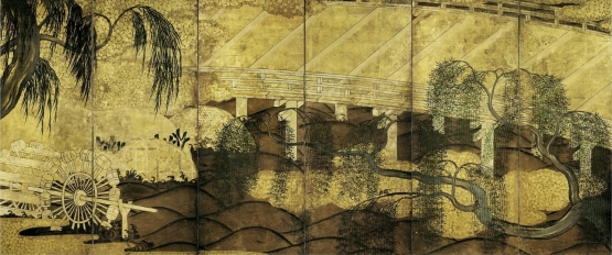 A Ponte sobre o Rio Uji, Período Momoyama, Séc. XVI. Col. Francisco Capelo